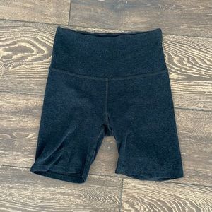 Beyond Yoga High Waisted Biker Short in Darkest Night